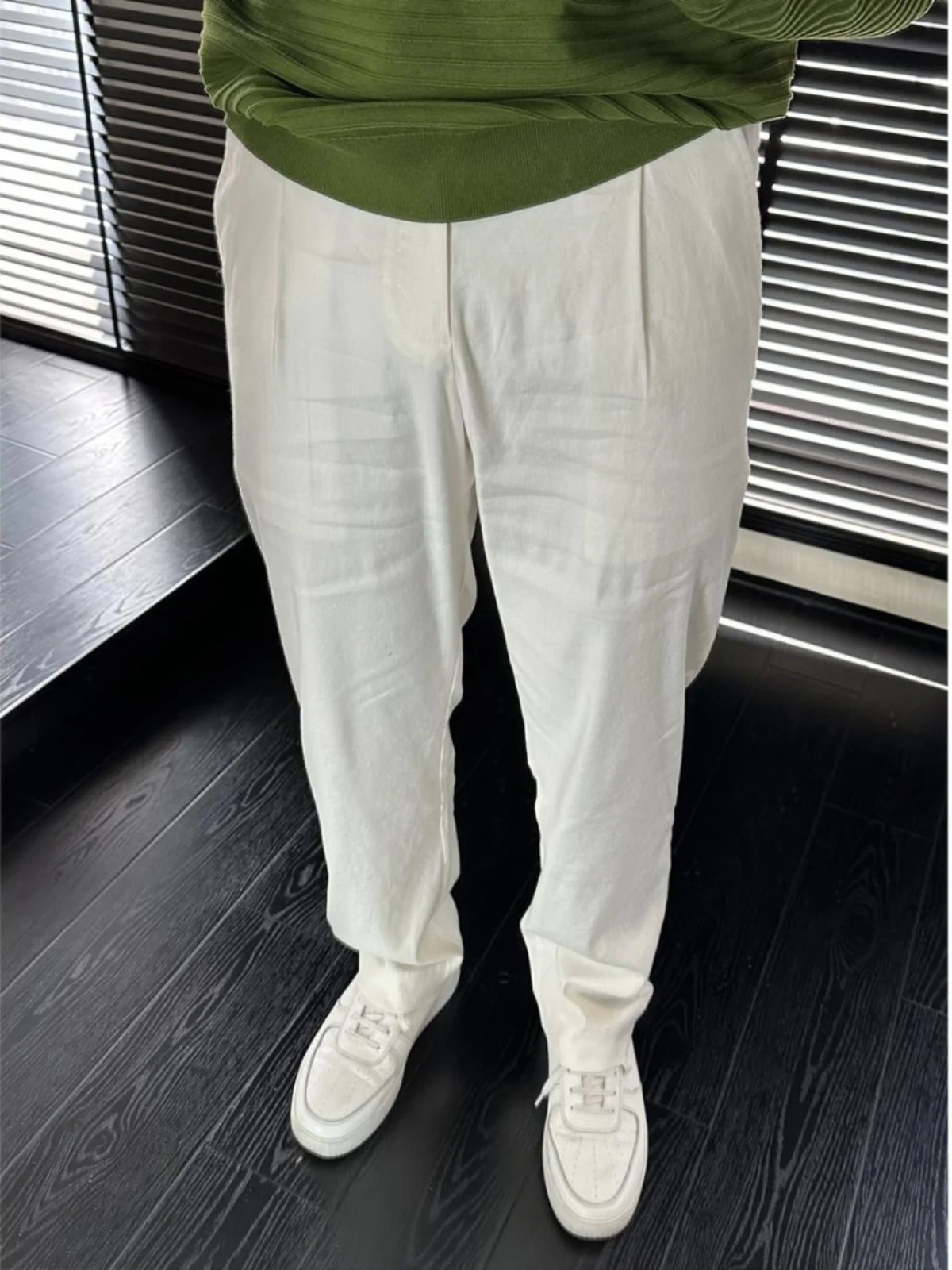 

Высококачественные льняные хлопковые брюки свободного кроя для мужчин, легкие, повседневные, спортивные, осенние 2025, модные, прямые штаны