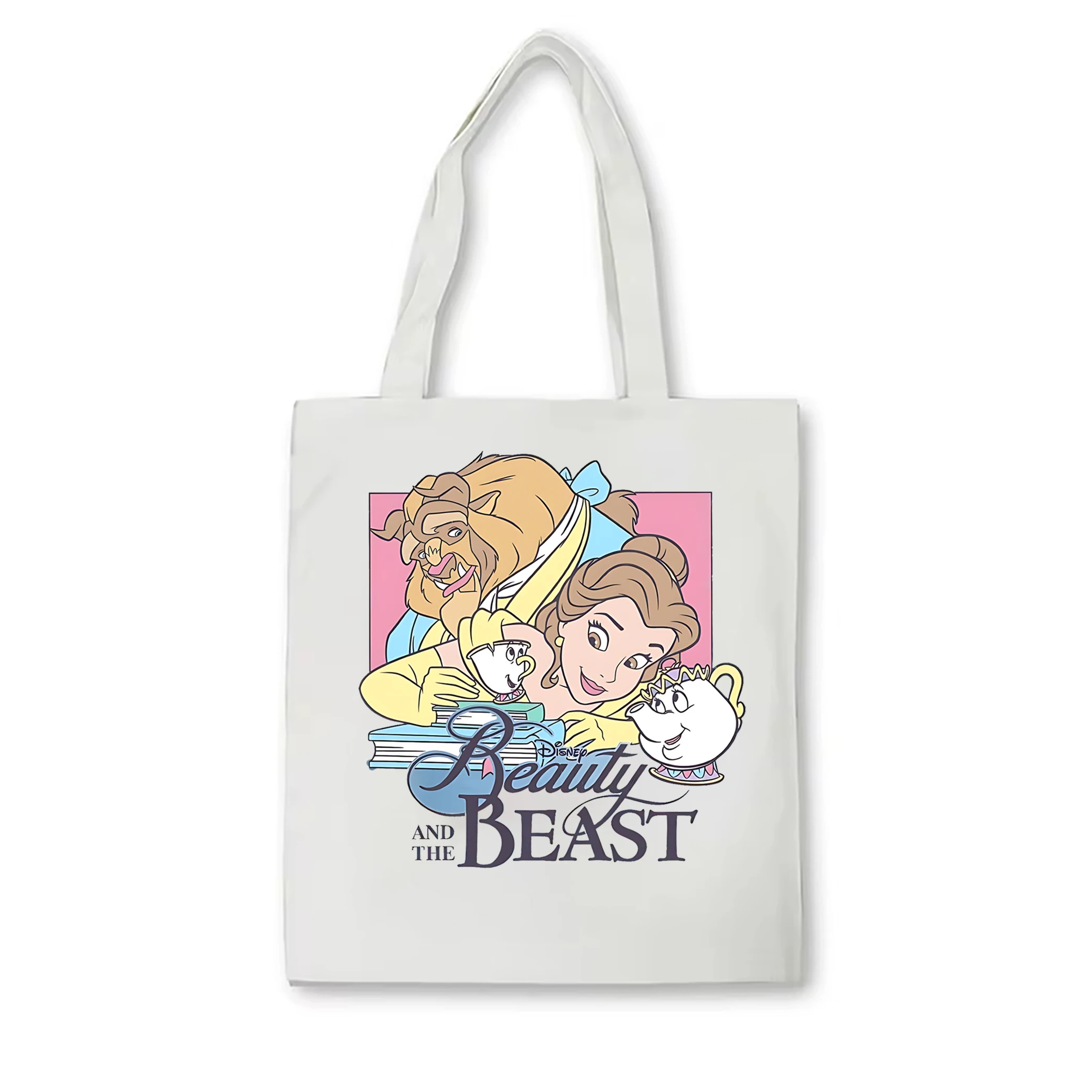 Retro Disney Beauty and the Beast Handbag Disney Belle Princess tote bag Disney Girl Trip Gift borsa Shopper in tela riutilizzabile