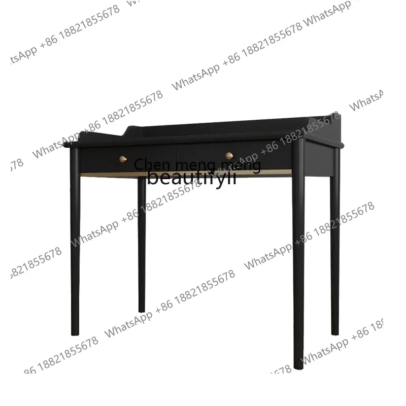 

New style French Retro Dresser Black Mid-Ancient Light Luxury Dresser Exquisite Desk ss 7304