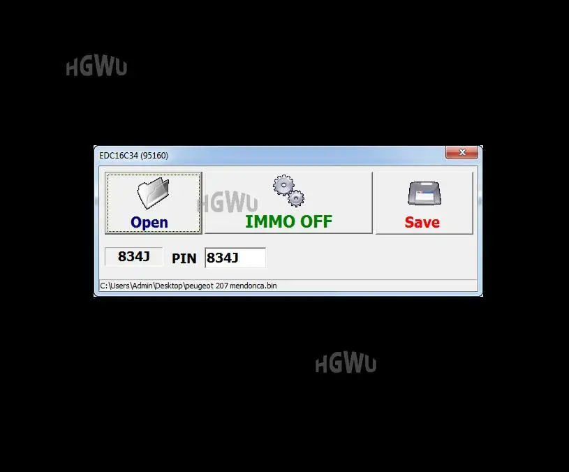 EDC16C34 Immo Pin Calculator and Immo Off Software From Dump 95160