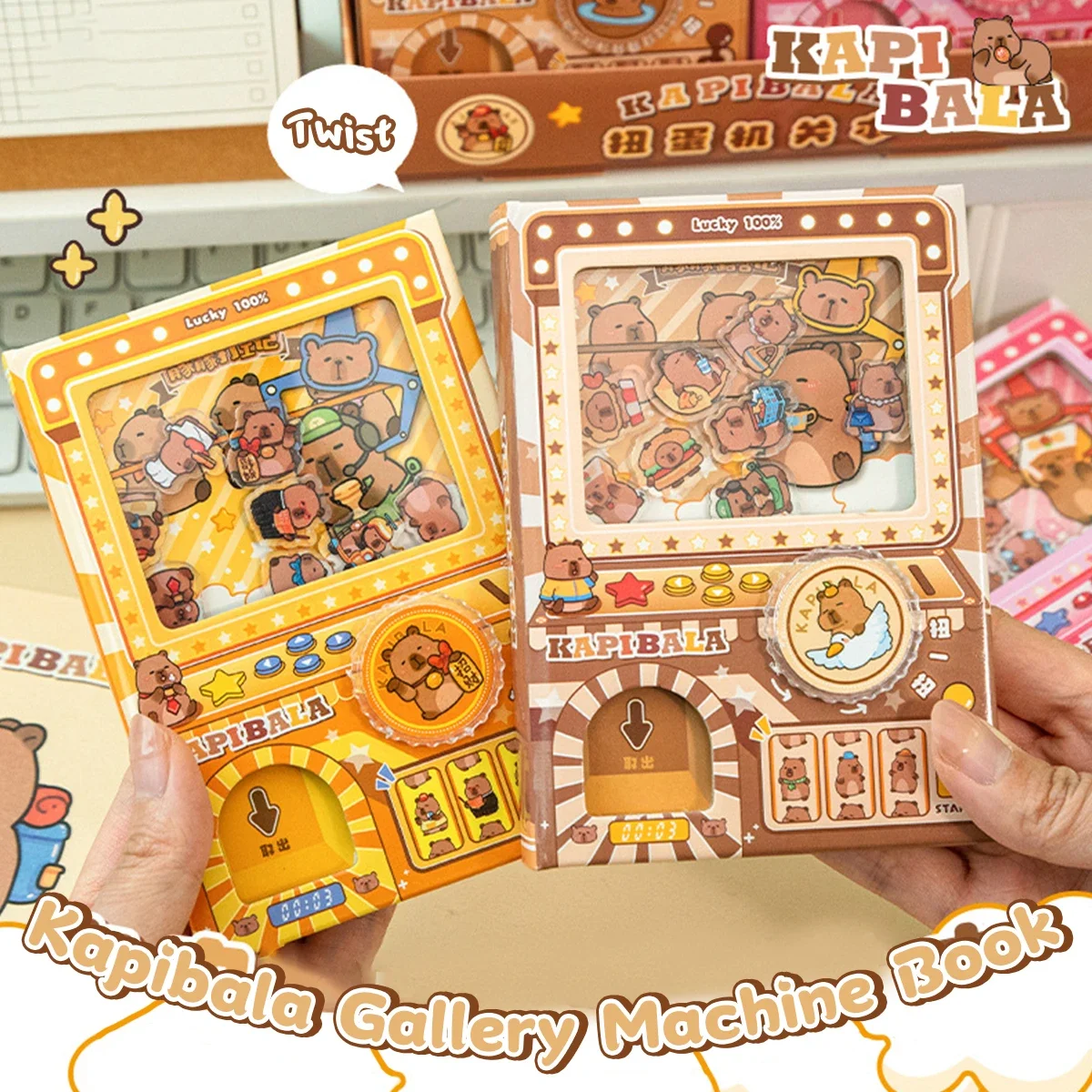 Capibara-Juego de cuaderno ocupado, juguete reutilizable para aliviar el estrés, suministros para exámenes de vuelta a la escuela, regalo de papelería para niños y estudiantes