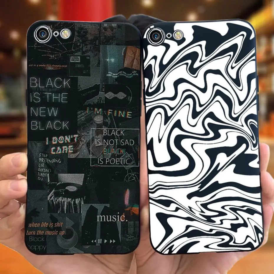 For iPhone 7 8 SE 2020 Fashion Cool Pattern Phone Case Back Cover For iPhoneSE (2020) iPhone7 iPhone8 Soft Silicon TPU Bumper