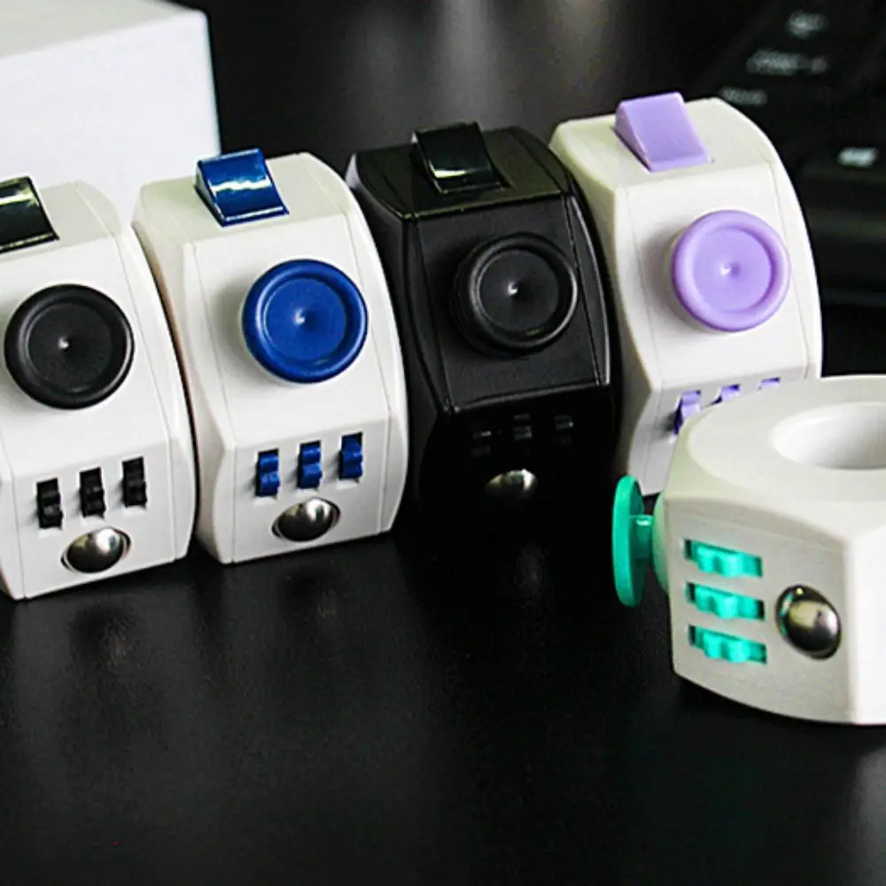 Draaitol Fidget Ring Vingertoptandwiel Meerdere gameplay-opties Handspinner Kettingring Diy Duurzaam Verlichtende gyroscoop