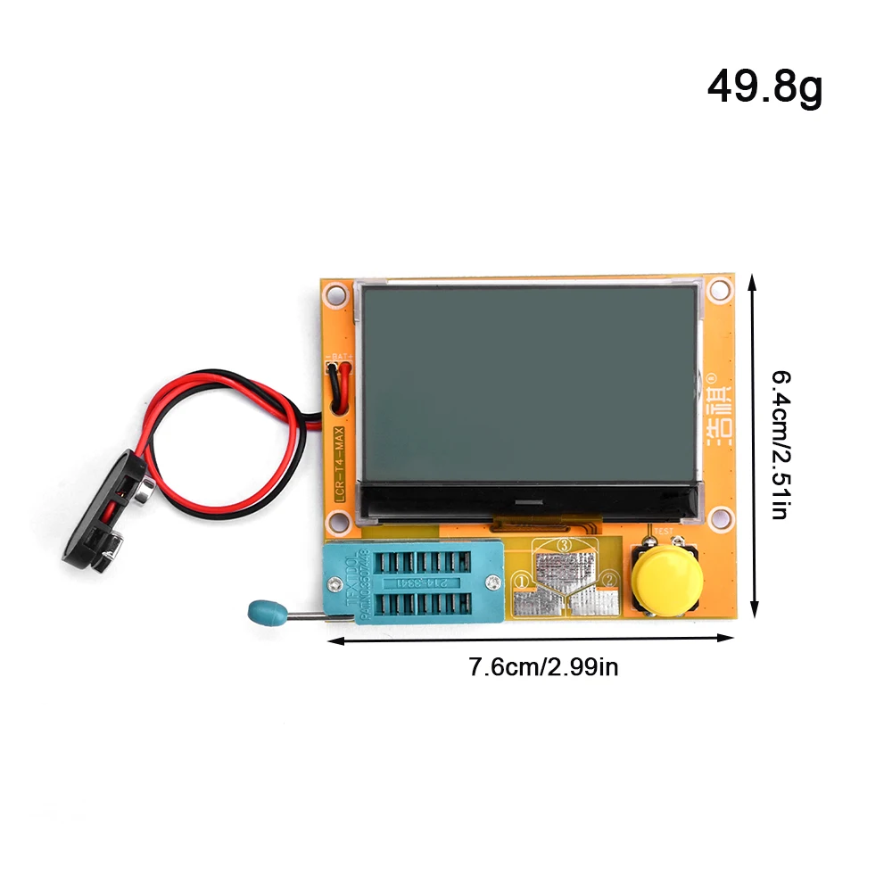 LCR-T4/LCR-T4-TINY/LCR-T4-MAX 1,4/2,7 дюймов ЖК-дисплей цифровой тестер транзисторов метр диод триод емкость ESR метр для MOSFET