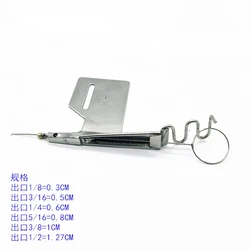 Industrial sewing machine flat car turn over with dark line 148 pull tube wrapping device dark line anti-pig intestine pull tube
