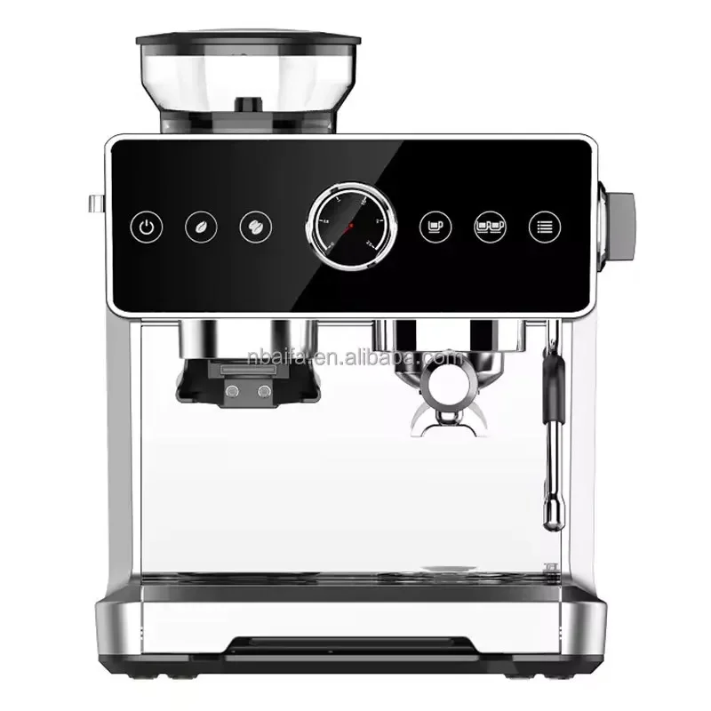 20 bar Residential Commercial Home Coffee Machine Espresso  Cappuccino Coffee Maker with Milk Frother Coffee Grinder