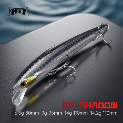 KINGDOM SP Shadow Fishing Lures 6.5g 9g 14g 14.2g Suspending Minnow Wobbler Crank Baits Artificial Sea Bass Pike Fishing Tackle
