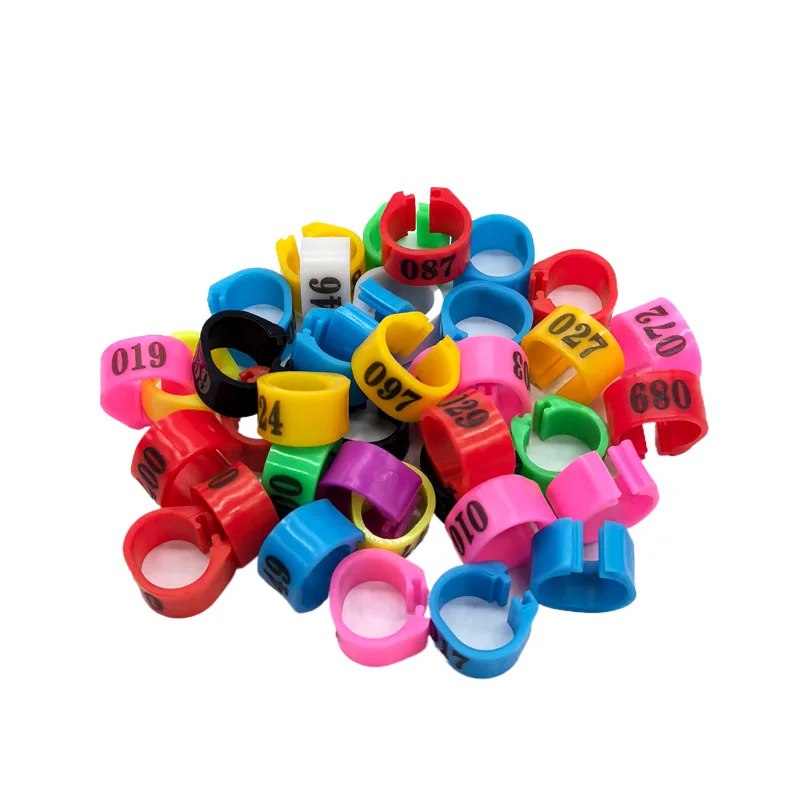 

100 pcs Number (001-100) Inner Diameter 8mm Pigeon Leg Poultry Dove Bird Parrot Clip Rings Band Foot Ring Pigeon Supplies