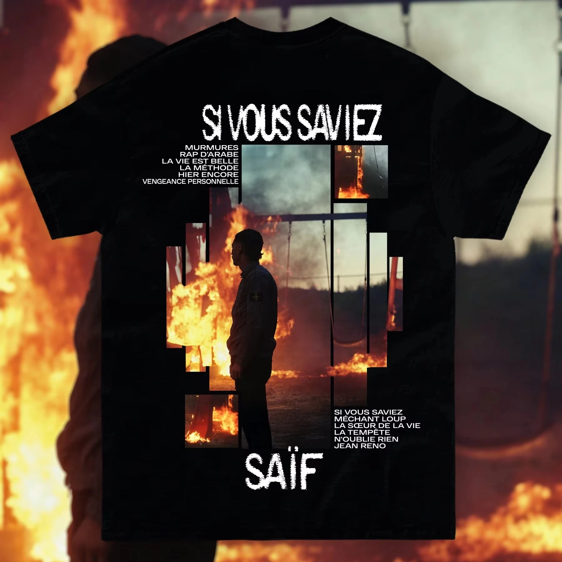 France Rapper Saif Album Si Vous Saviez 2026 Merch T Shirt Clothing T-Shirts Suitable for Both Men and Women
