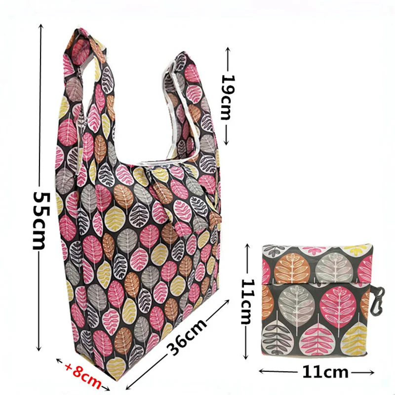 Foldable Eco Shopping Bag Tote Pouch Fashion Women Handbag Reusable Fruit Vegetable Grocery Storage Bag Organizer Shopper Bags