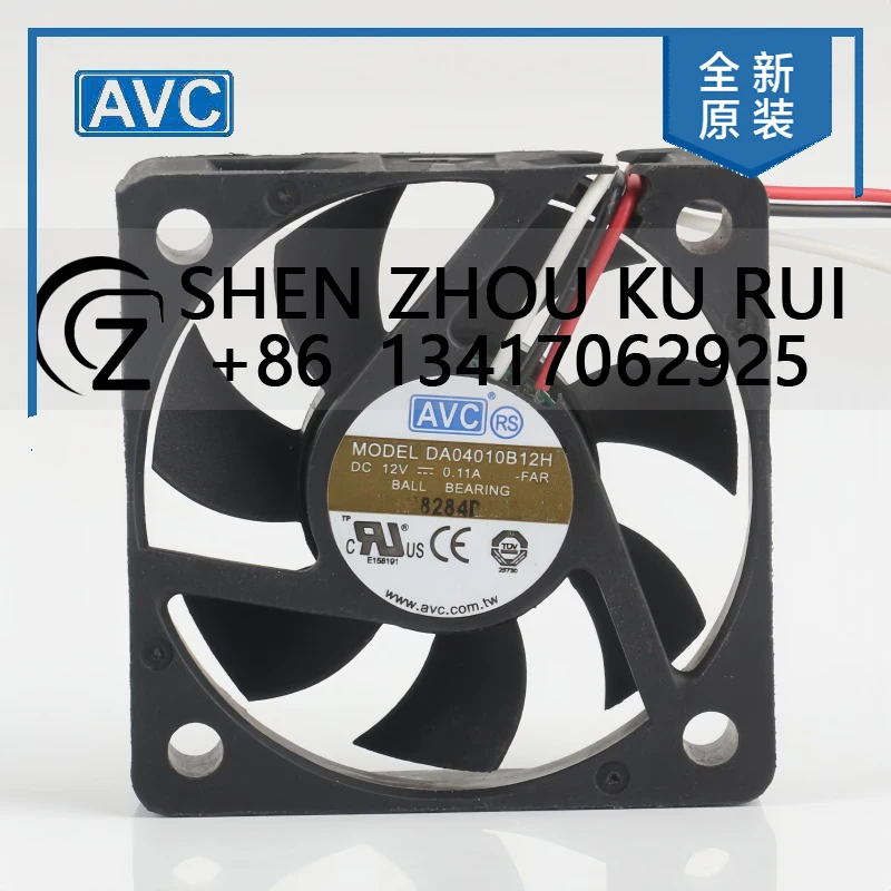 AVC 12V 0.11A 4010 40X40X10MM 4CM three-wire Double ball bearing chassis Server mute DA04010B12H cooling fan