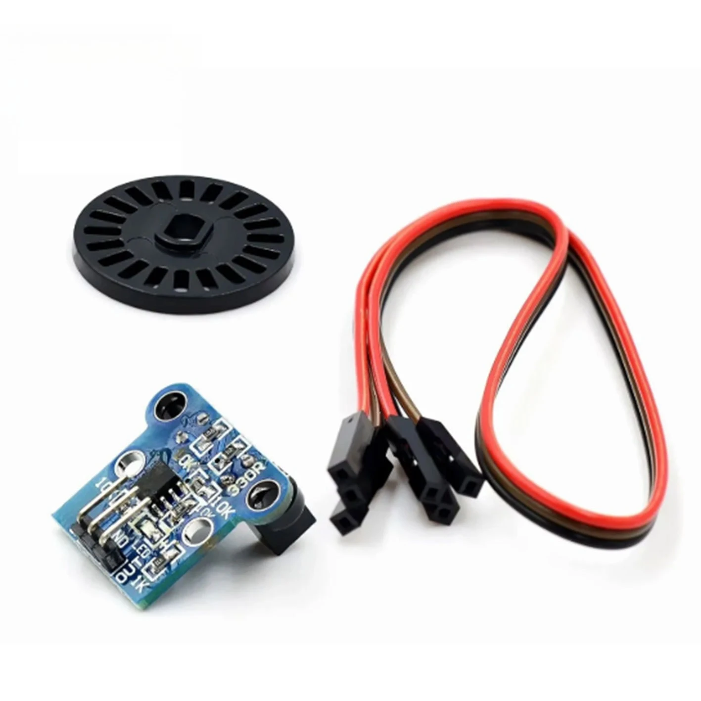 HC-020K Photoelectric Speed Measurement Module, Dual-speed Kit with Cylindric Encoder for Quad-wheel Miniature Vehicle