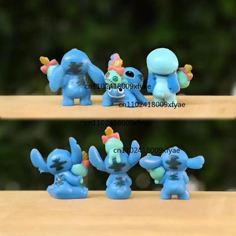 โมเดลตัวการ์ตูนลิโลแอนด์สติทช์ 6 ชิ้น ปี 2025 ของสะสมอนิเมะ ตกแต่งโต๊ะทำงาน ของตกแต่งเค้กวันเกิด ของเล่นเด็ก ของขวัญ