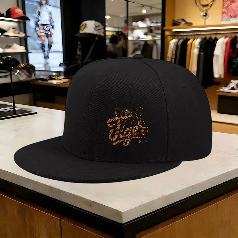 1pc Men' & Women' Tiger Print Baseball Cap - Adjustable Breathable Flat Brim Hat with Tiger Design, Suitable for Urban Streetwea