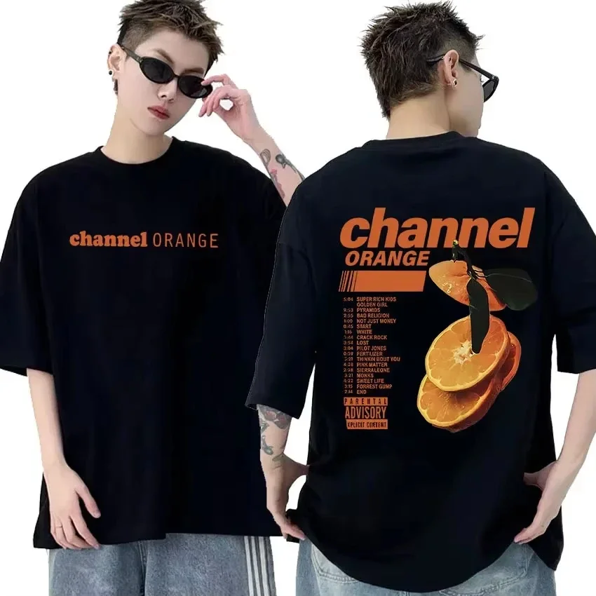 Rapper Frank Retro Graphic T Shirt Men's Hip Hop Ocean Album Clothing T-Shirts Y2k Unisex Blond Fashion Oversized Cotton T-shirt image 2