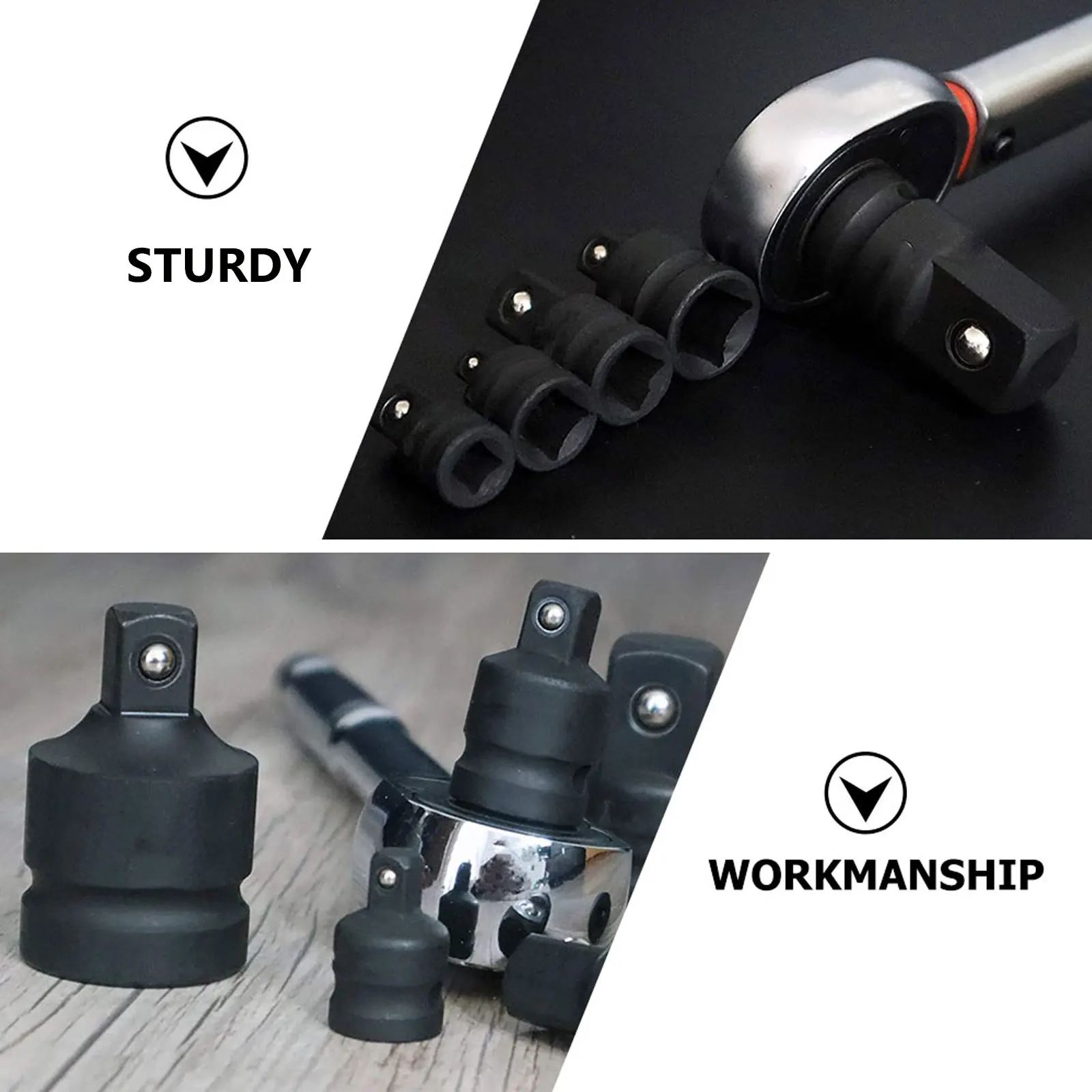 

4pcs Universal Joint Socket Adapter Reducer Set 1/4 1/4 1/2 to 3/8 3/8 to 1/2 Impact Driver Ratchet Anti-corrosion