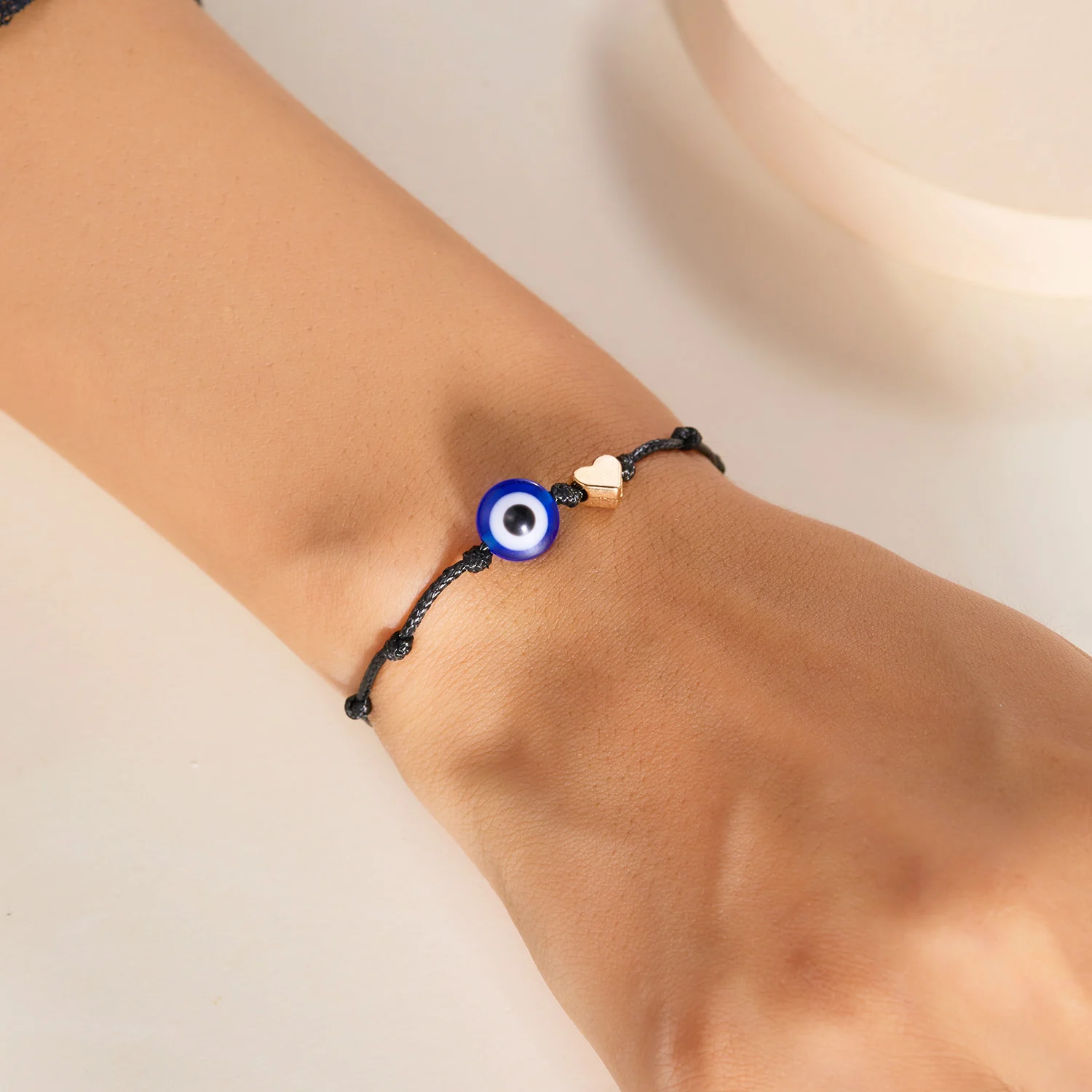 Einfaches türkisches blaues Evil Eye 7-Knoten-geflochtenes Armband für Damen und Herren, glückliches rotes Seil, handgefertigtes Armband, Ästhetik, Party-Schmuck – Detail 16