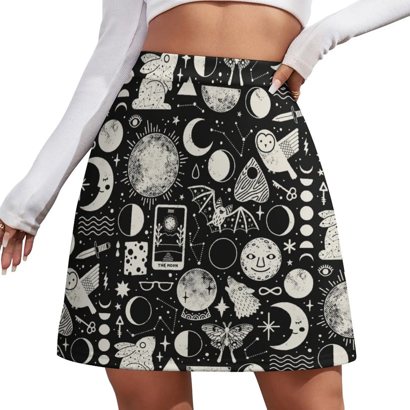Lunar Pattern: Eclipse Mini Skirt luxury evening dresses 2026 luxury women's skirt japanese kawaii clothes Korean skirts