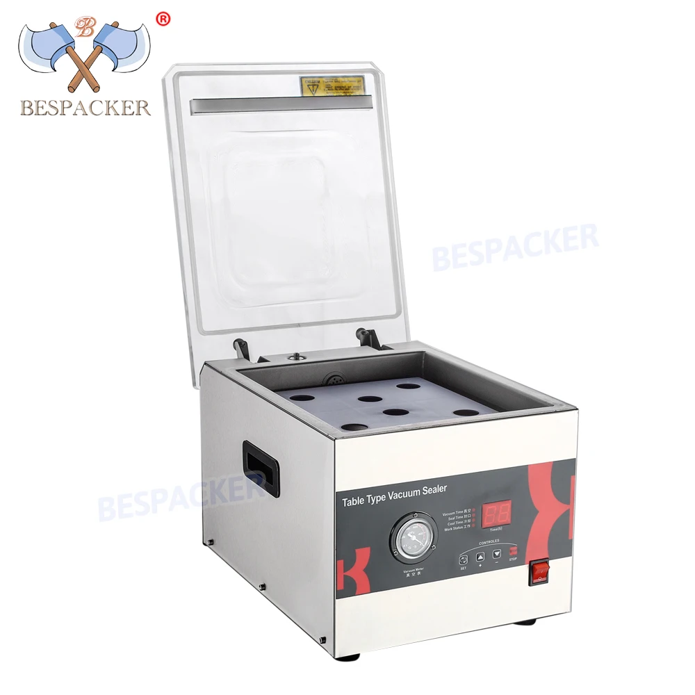 Bespacker DZ-260C Portable Food Chicken Meat Beef Seafood Packing Vacuum Sealing Machine