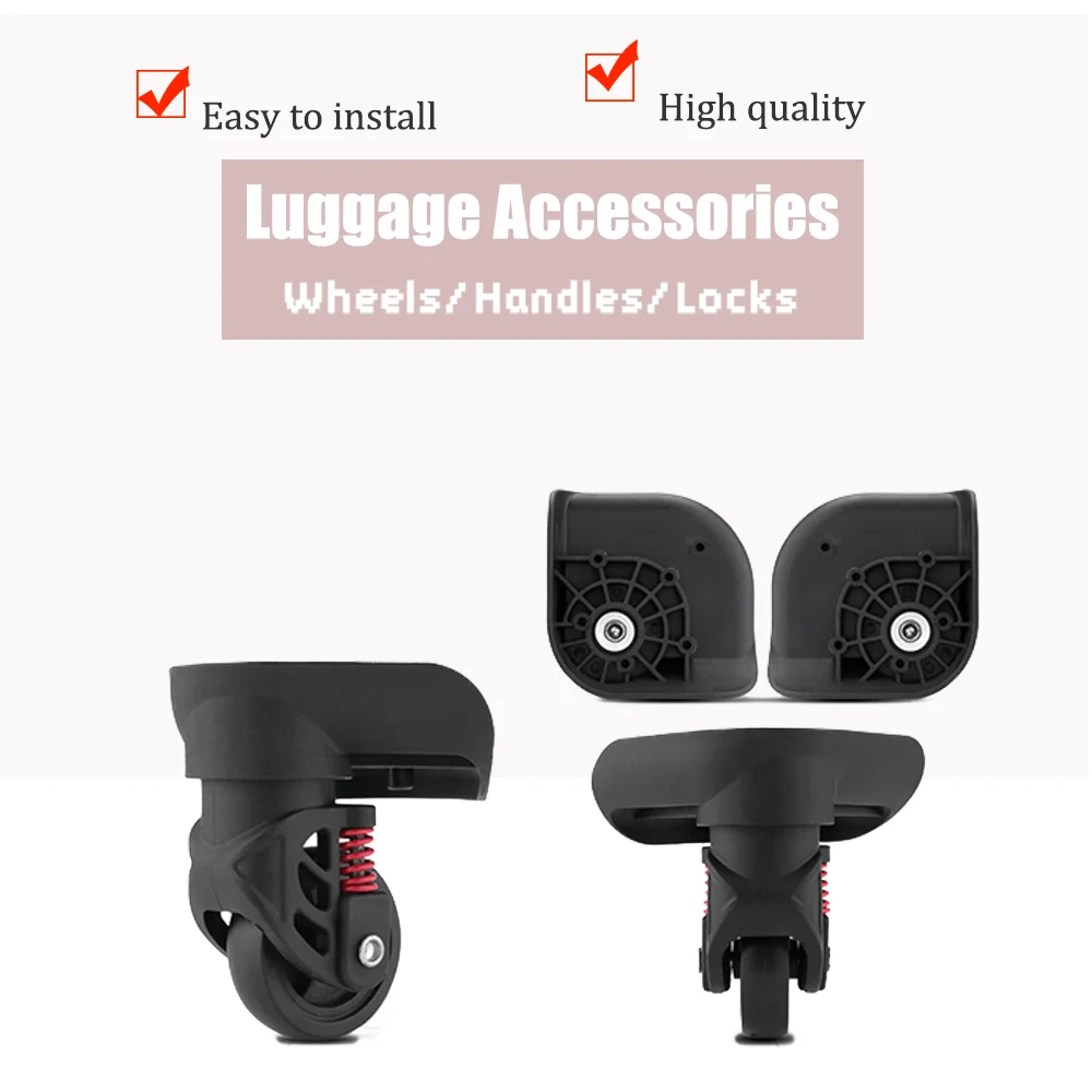 4PCS Luggage Wheels Replacement Universal 360° Silent Smooth Rolling Spinner Replacement Travel Suitcase Roller Parts
