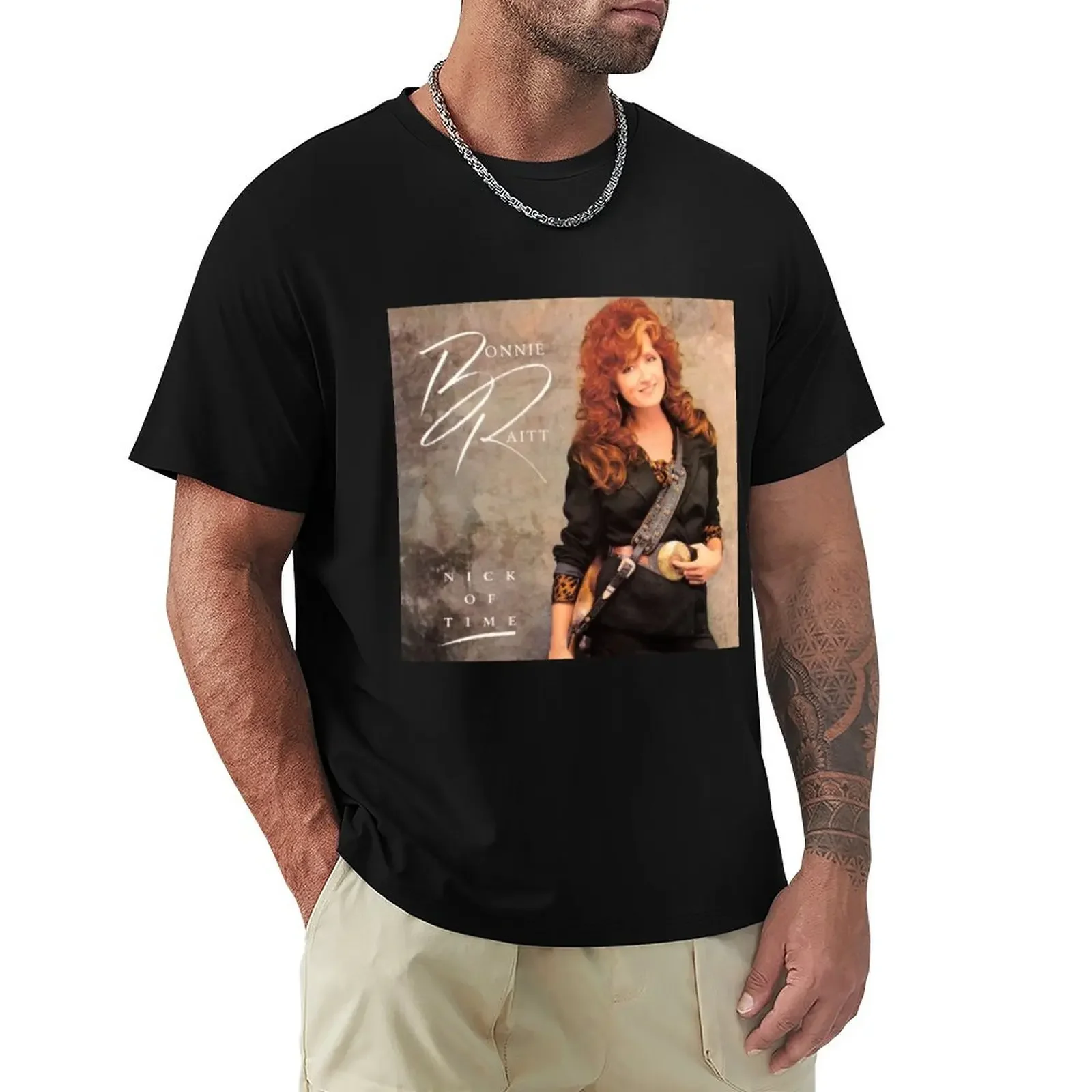 Bonnie Raitt Nick Of Time T-Shirt anime designer shirts kawaii clothes men t shirts high quality