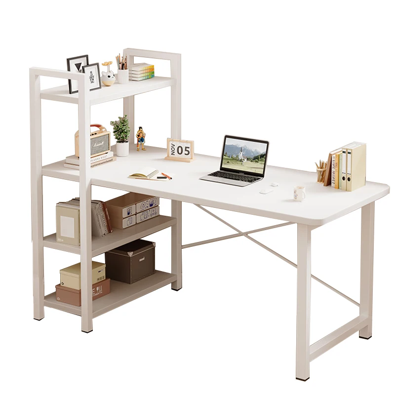 

Простой студенческий компьютерный настольный стол, бытовой простой стол для маленькой квартиры, книжная полка, встроенный стол