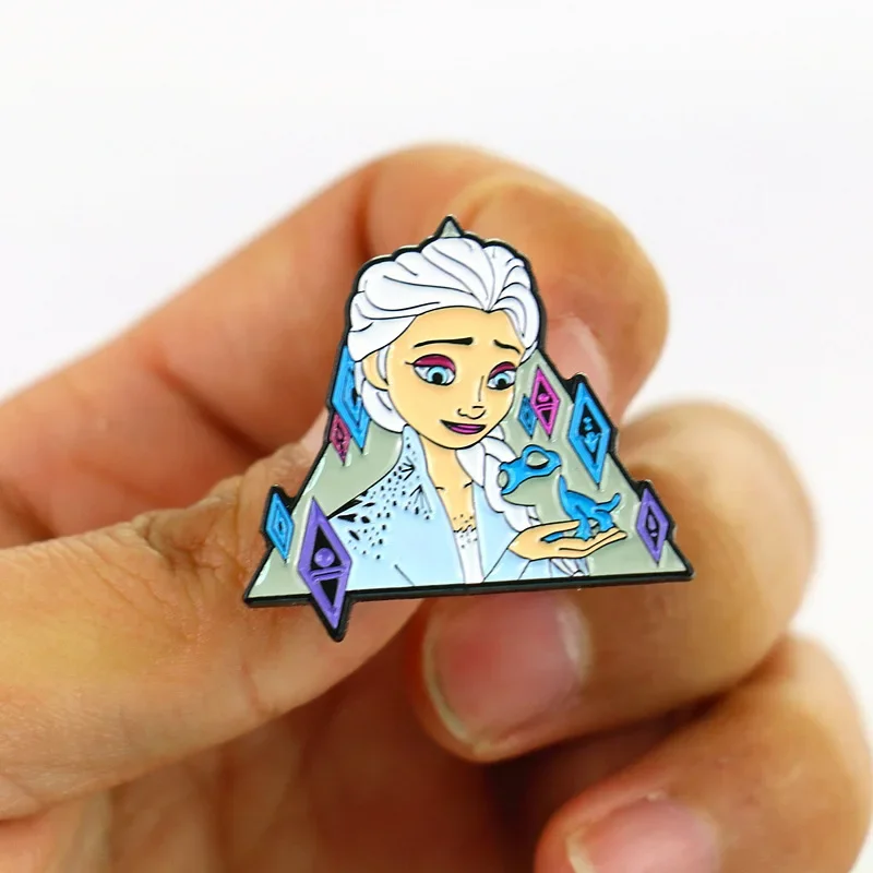 Disney-Pin esmaltado de Frozen para mochila, insignias de solapa de mezclilla, broches de bolso, insignia de dibujos animados