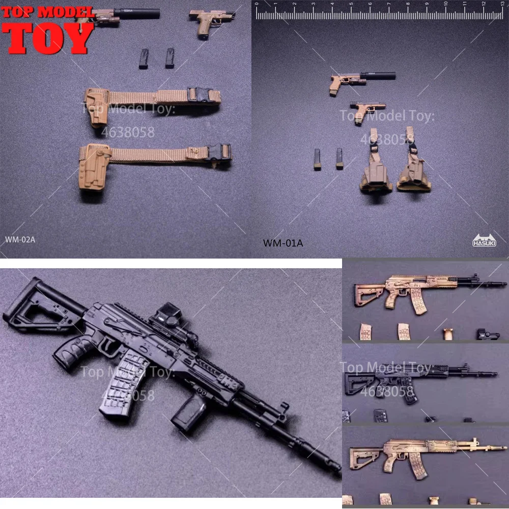 HASUKI WM-01 WM-02 WM-03 1/12 مقياس غلوك G17 مسدسات الحافظة P226 AK-12 ملحق نموذج ل 6 "الجندي عمل الشكل الجسم الدمى