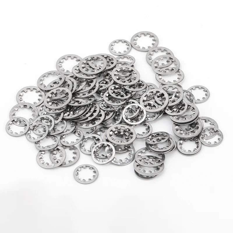 10/50/100Pcs Internal Tooth Lock Washers Serrated Lock Washer Kit 304 Stainless Steel Star Toothed Gasket M3 M4 M5 M6 M8 M10 M12