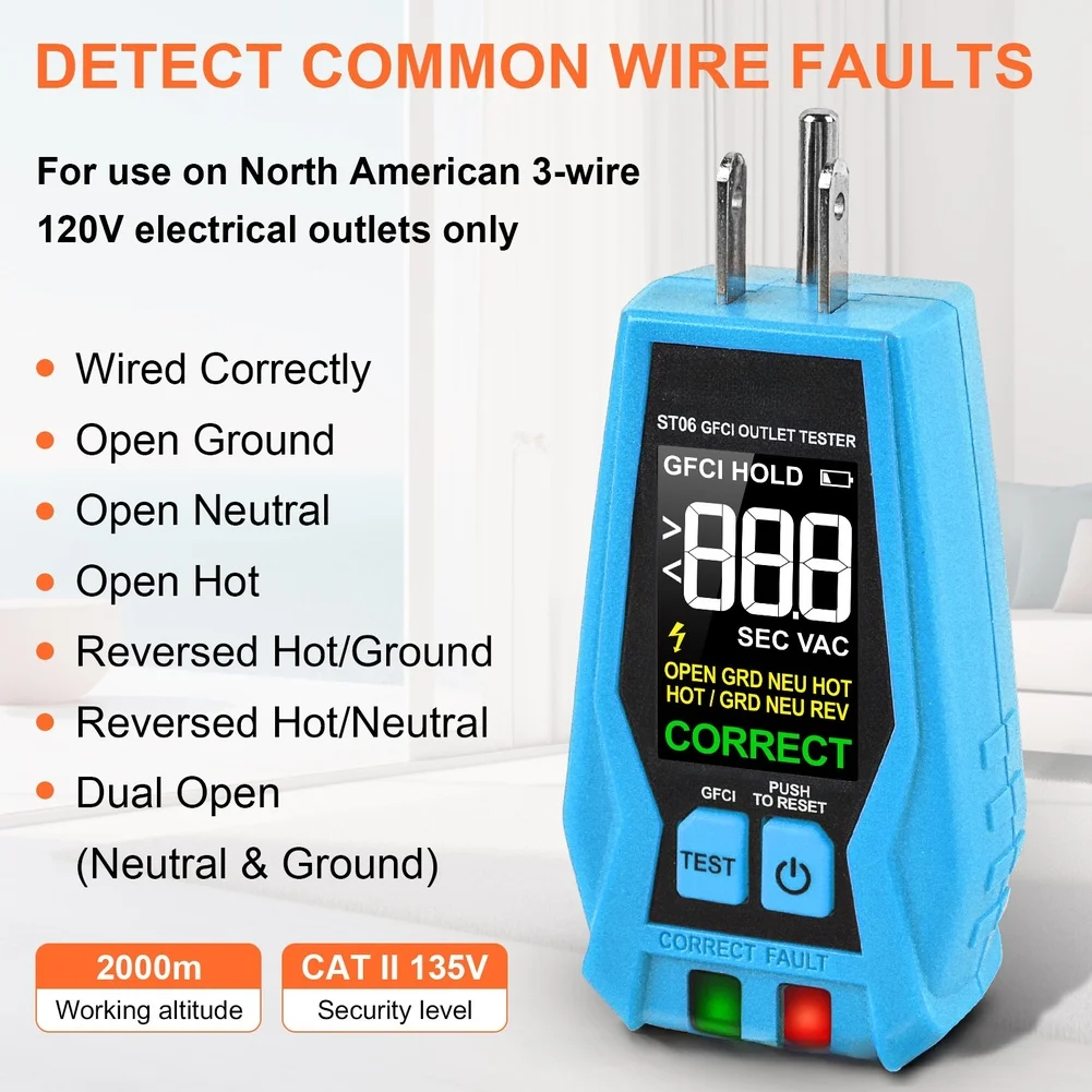 ST06 Power Socket Tester Analy - Power Tools Inspection ulasan dan harga