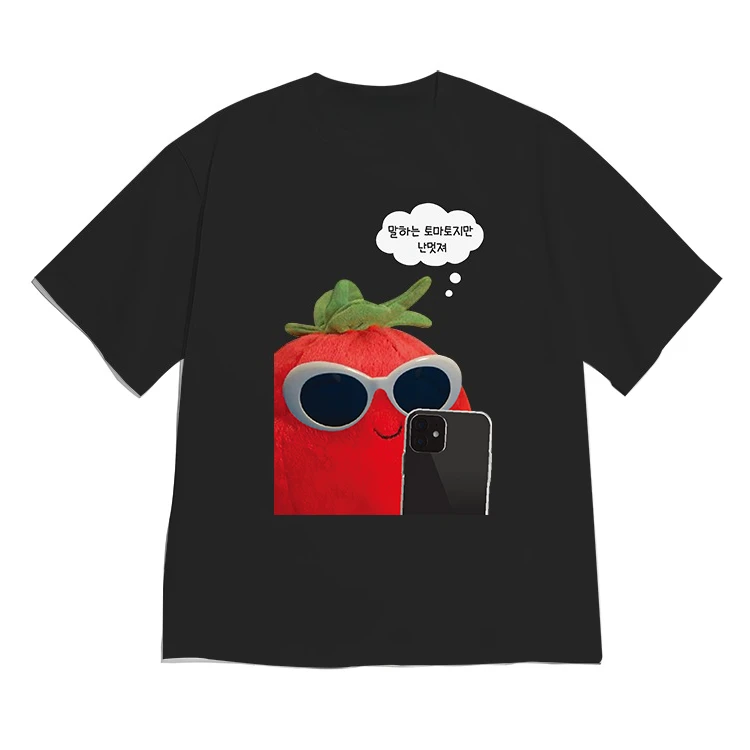 Korean Style Cute Potatoes Printed T-shirt Women Kawaii Short Sleeve Casual Crew Neck Top Tee Funny Summer Promo Cheap Clothes