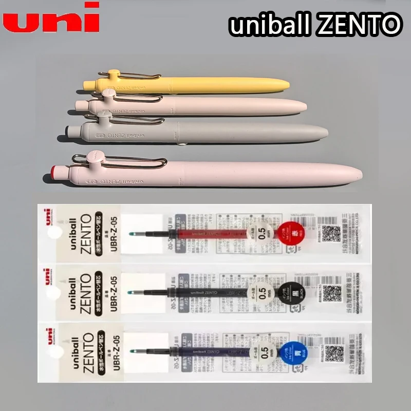 Uni-ball ZENTO UBN-ZSC Gel Pen,Multi-Color 0.38/0.5mm Refillable,ZENTO Ink for Smooth Writing&Exam Success,Recycled Resin Design