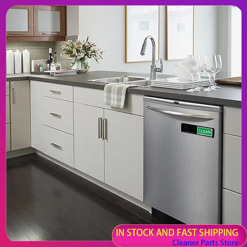 حار بيع-2 قطعة غسالة الصحون المغناطيس نظيفة القذرة علامة مصراع الأسود ABS فقط يتغير عندما تدفع ذلك أطباق غير قابلة للخدش نظيفة دي