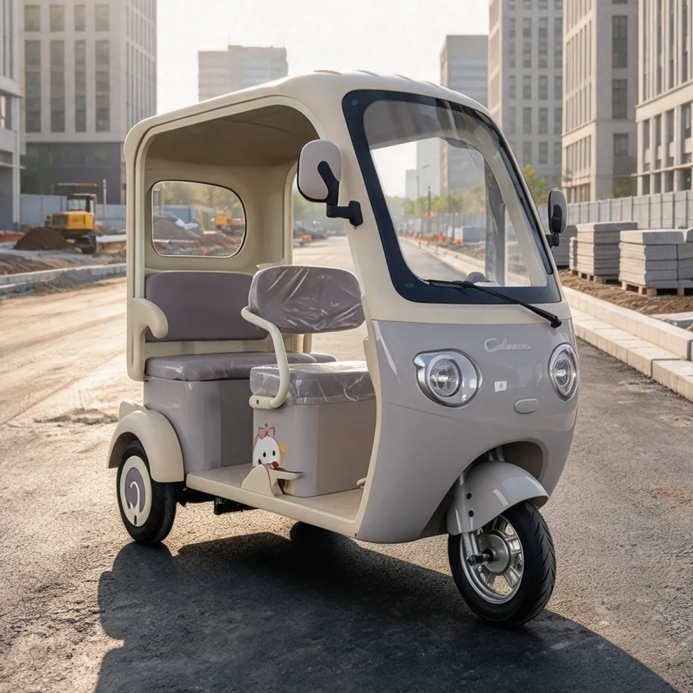 Electric tricycle for cargo & passenger, three wheel, long endurance battery, household daily transportation vehicle