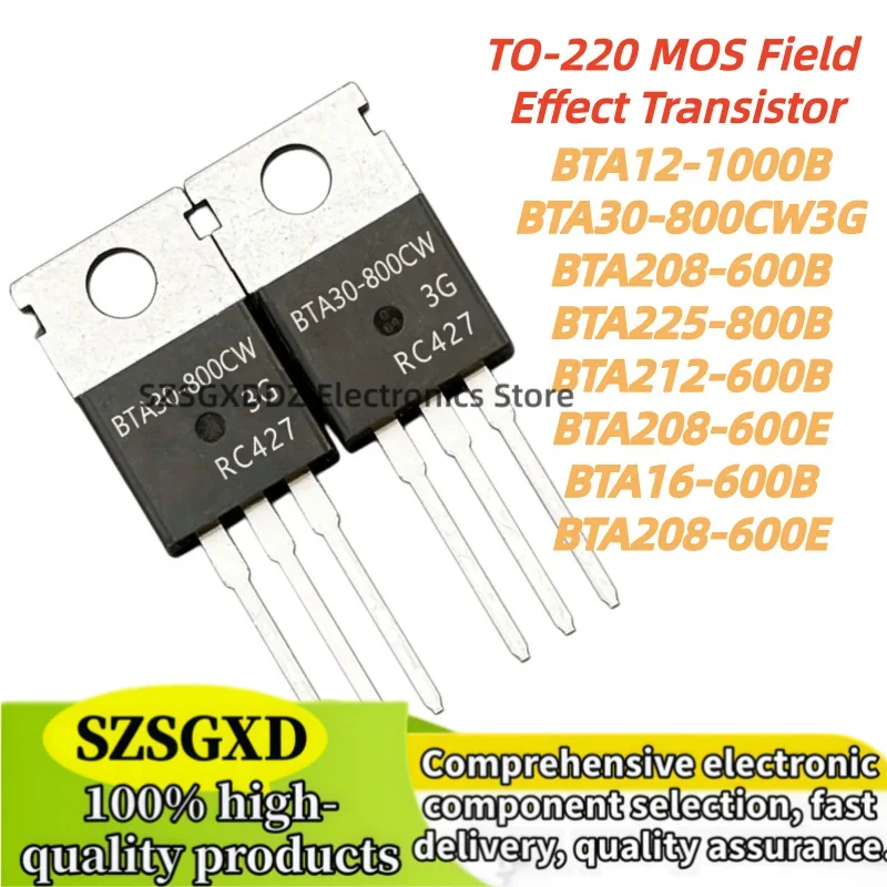 5pcs New BTA208-600E BTA16-600B BTA208-600E TO220 BTA12-1000B BTA30-800CW3G BTA225-800B BTA208-600B BTA212-600B MOS FET TO-220
