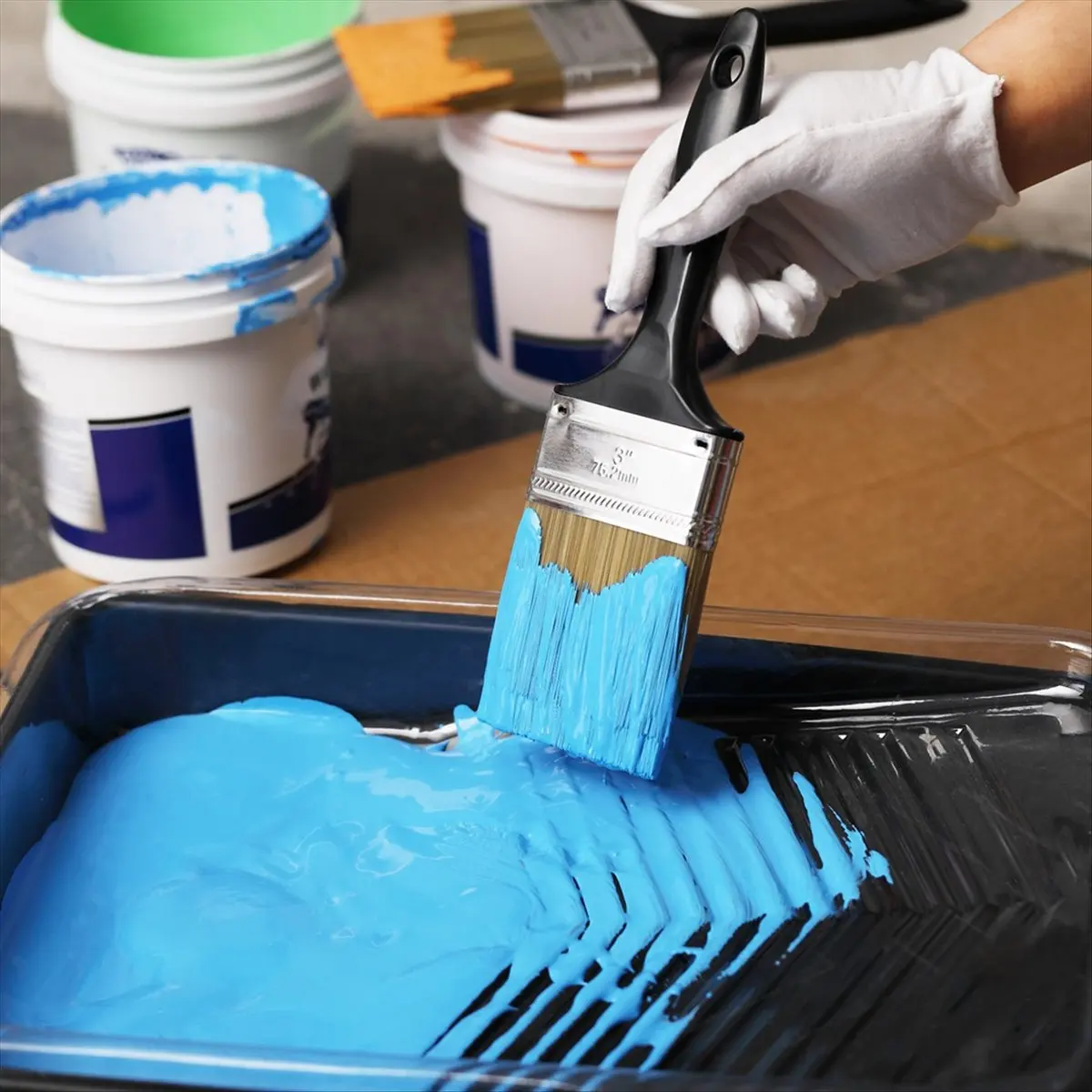 2026 + Paint Brushes, 4-Inch,Flat Paint Brushes for Walls, Furniture Paint Brush Set, Wall Paint Brushes for Painting Walls