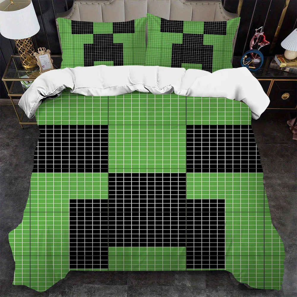 

Комплект постельного белья Game C-craftS-M-MineS, 3 предмета, мягкий, летний, для студенческого общежития, дома, детской кровати, бестселлер