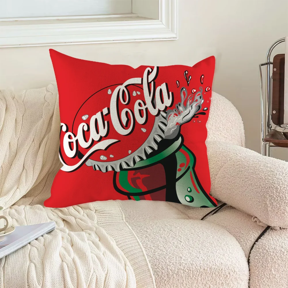 Coca Cola Decorative Cushion Cover Pillow Covers Decorative Home 45x45 Cushions Covers Sleeping Pillows Sofa 50x50 40*40 Textile