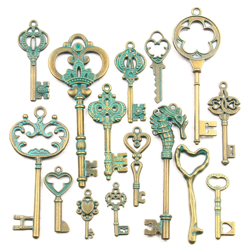 Muslimymixed Key Charms 10 colori bracciali collana ciondolo in metallo artigianale per la creazione di gioielli all'ingrosso forniture fai da te all'ingrosso