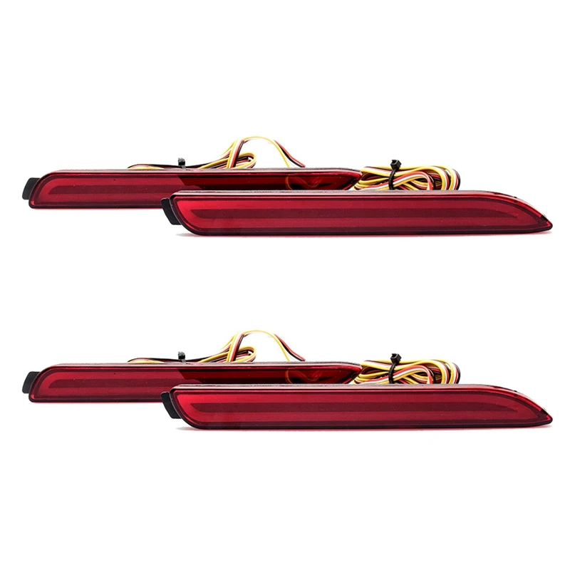 2X For Toyota Camry Sienna Avalon RAV4 Wish Fortuner LED Rear Bumper Fog Light Tail Brake Stop Reflector Driving Lamp