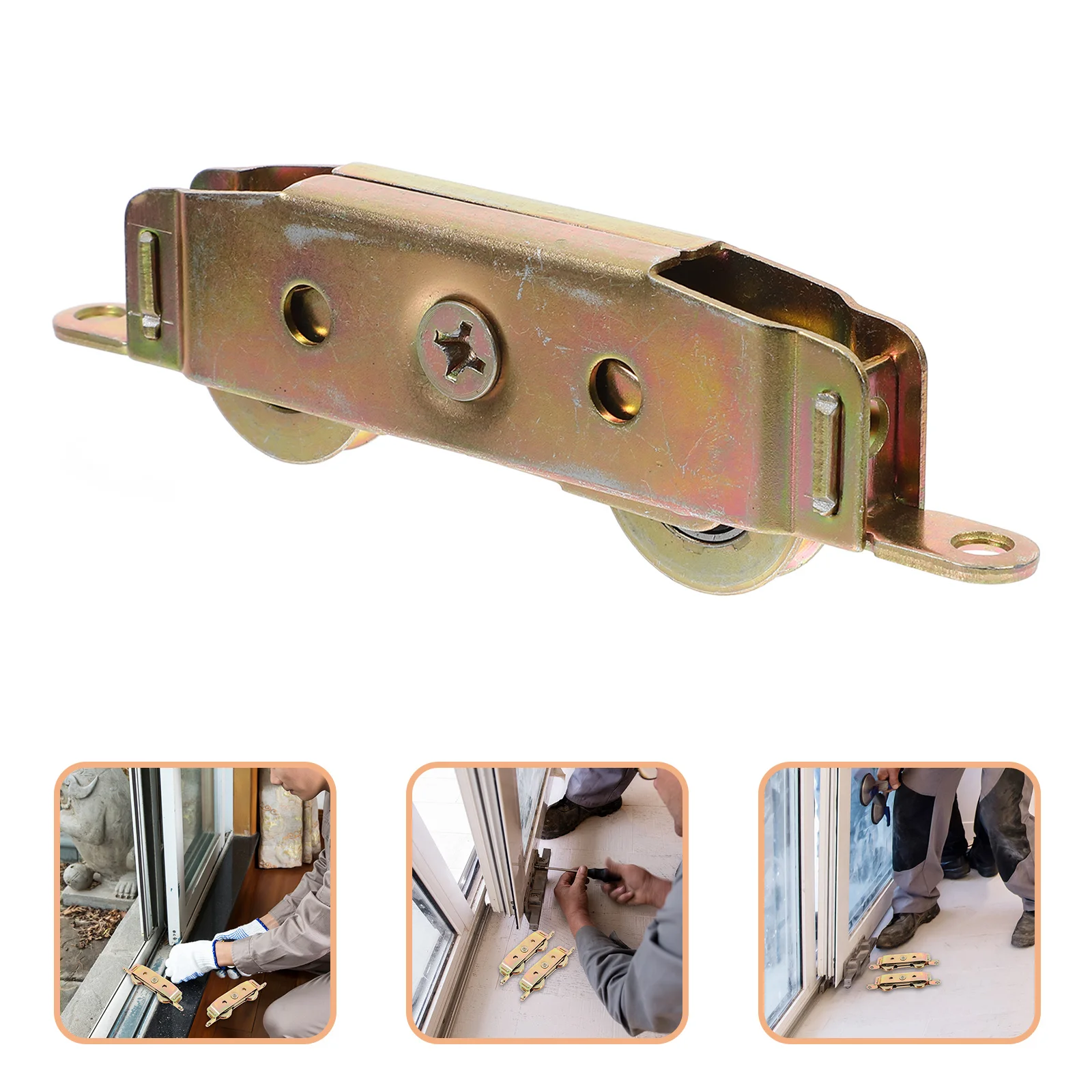 

2pcs Aluminum Alloy Sliding Door Rollers Heavy Duty Window Bearing Wheels Replacement For Patio Garage Screen Door Track Pulley