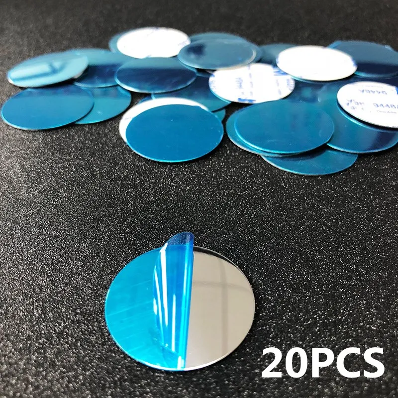 1/20 piezas placa de metal magnética para soporte magnético de teléfono en coche, lámina de hierro universal, soporte de montaje