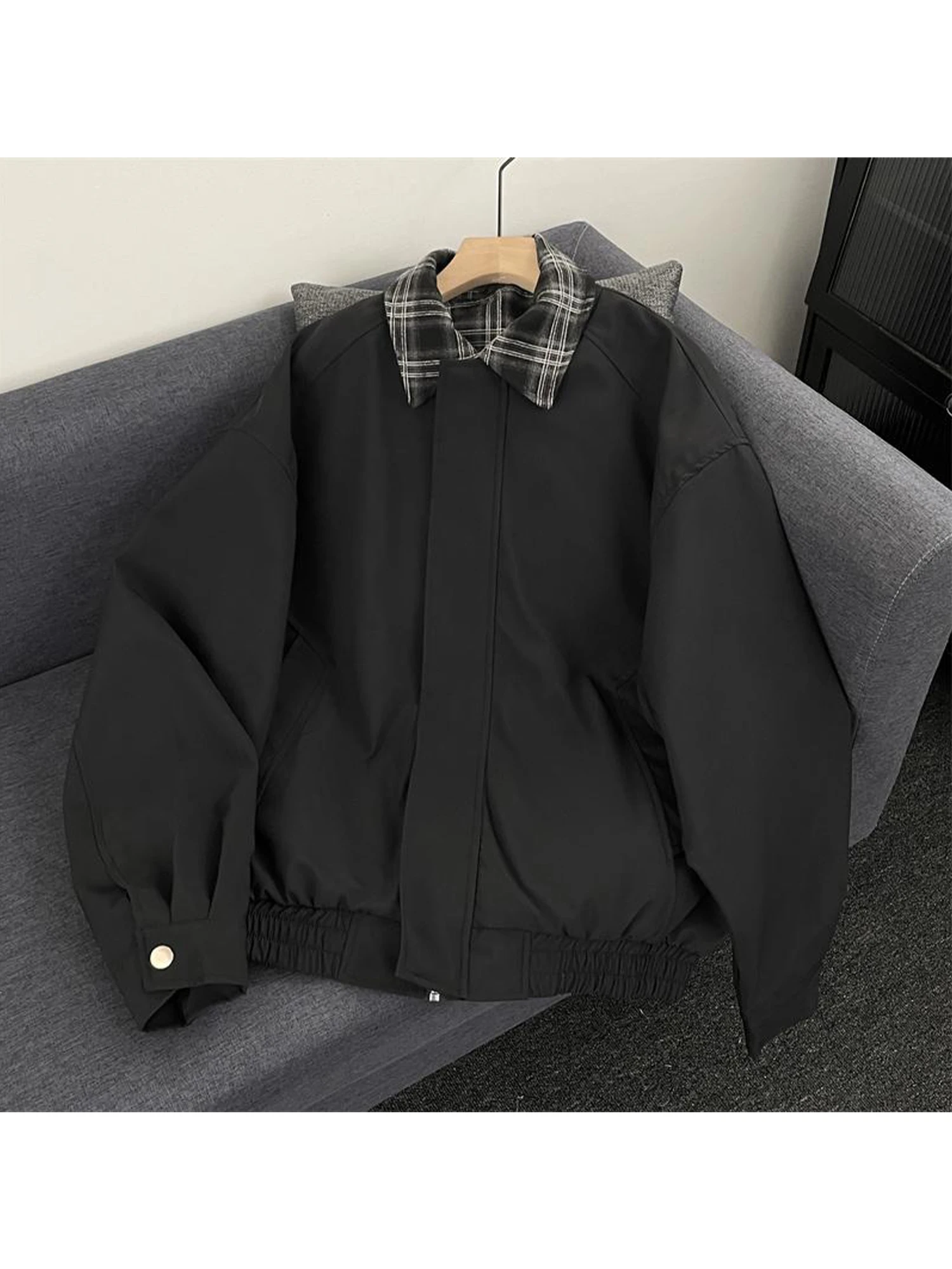 Veste bombardier marron d'automne pour femmes, manteau Harajuku Streetwear, veste de Baseball à manches longues, Vintage surdimensionné, vêtements d'extérieur des années 2000