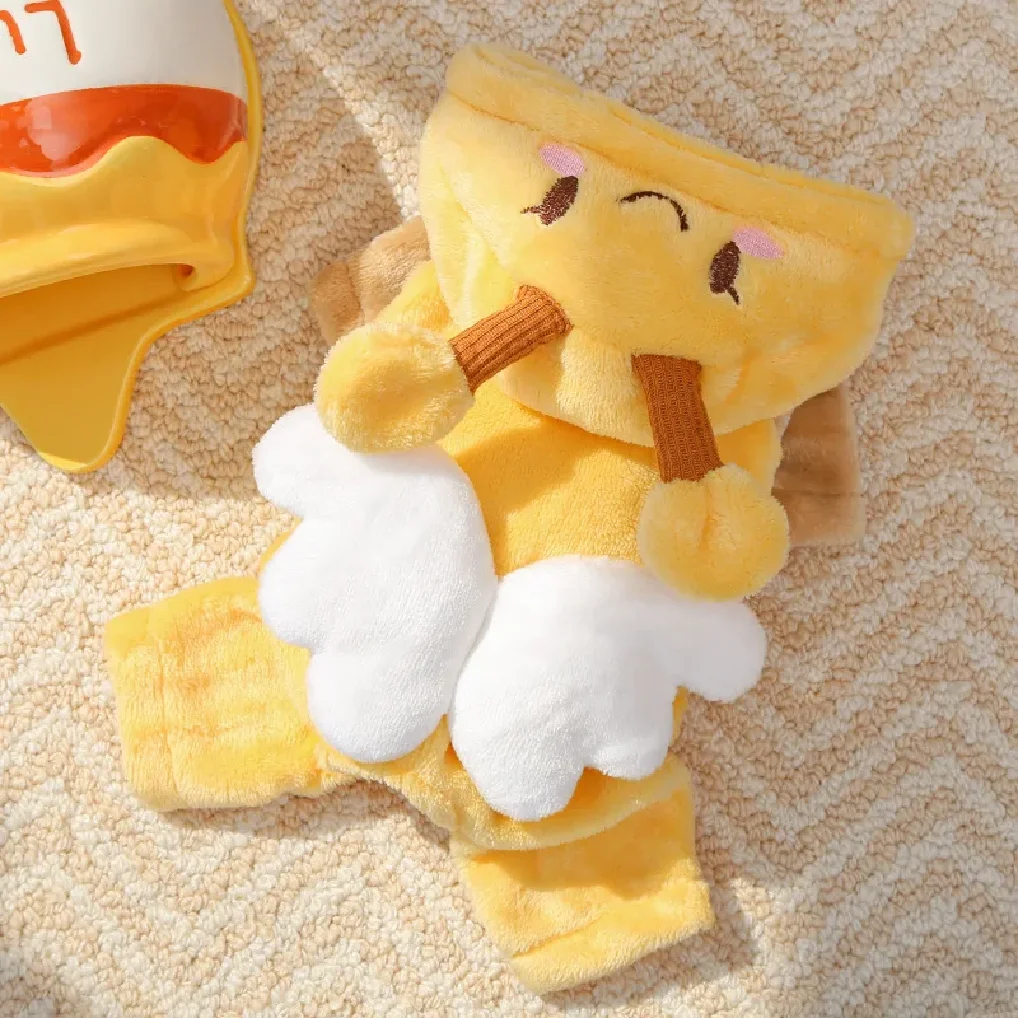 زي كلب النحل ثلاثي الأبعاد، سترة حيوانات أليفة نحلة للعام الجديد لعيد الهالوين وعيد الميلاد، معطف دافئ من القطيفة على شكل جرو، قطة حيوانات لطيفة