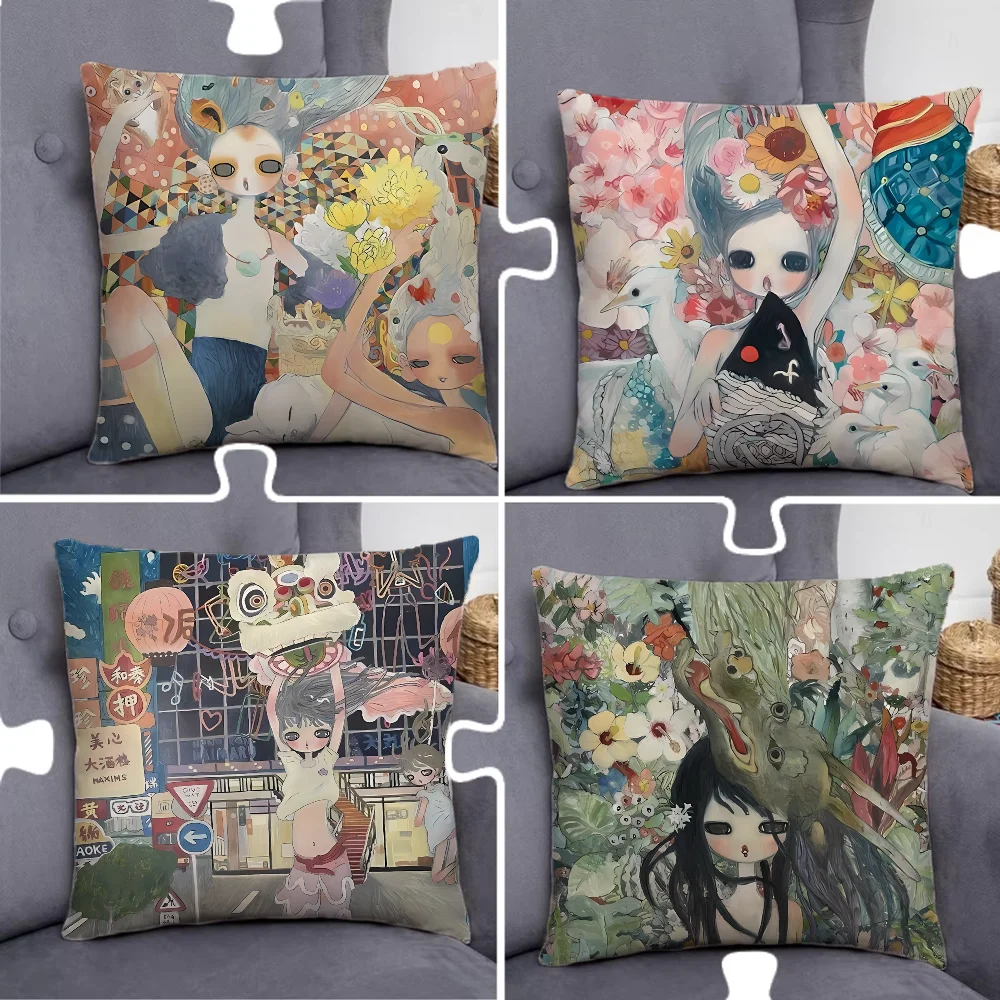 Aya Takano Art Pillow Case Pillowcase Home Sofa Cushions Car Cushions Pillowcover Office Pillowshell Pillow