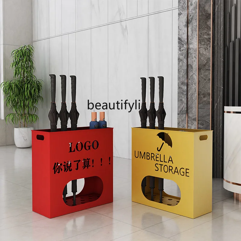zqUmbrella Bucket Umbrella Storage Rack Umbrella Stand Commercial Household Umbrella Stand Umbrella Storage Rack Large
