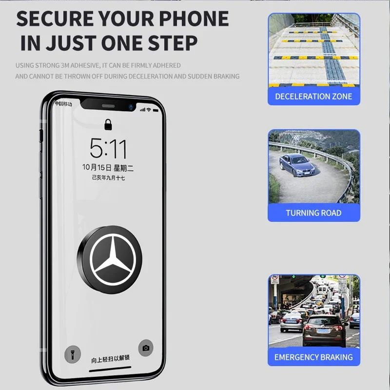 Автомобильный держатель для телефона на приборной панели, настенный автомобильный магнит, наклейка для Mercedes Benz AMG W124 W202 W203 W204 W210 W211 16, продается