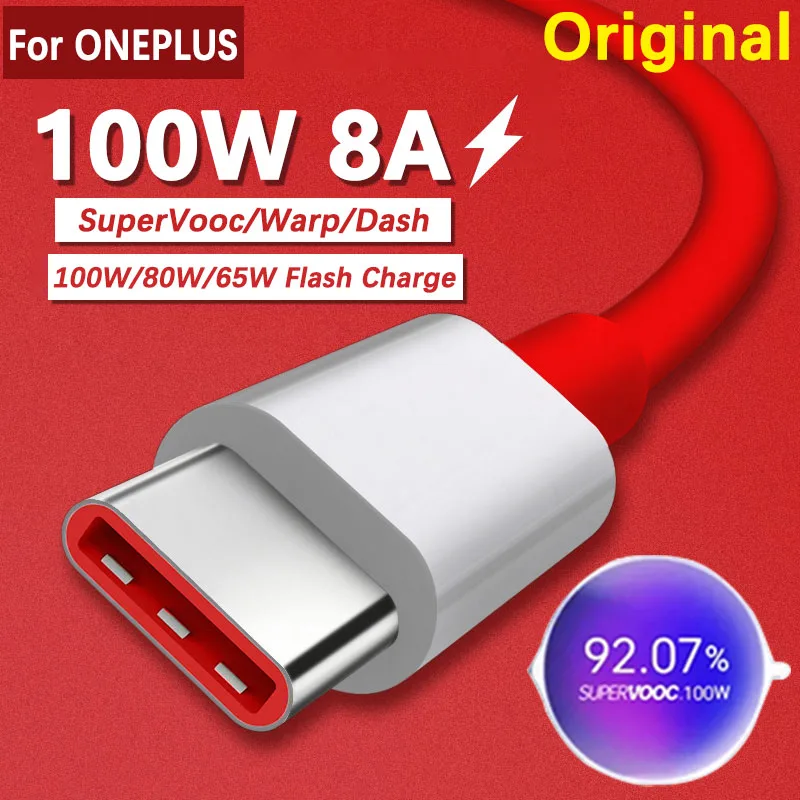 Оригинальный кабель для быстрой зарядки Supervooc, 100 Вт, 80 Вт, USB Тип C 8A, деформационный зарядный шнур для Oneplus 12R, 12, 11, 11R, 10 Pro, Ace 3, 2, Nord N30