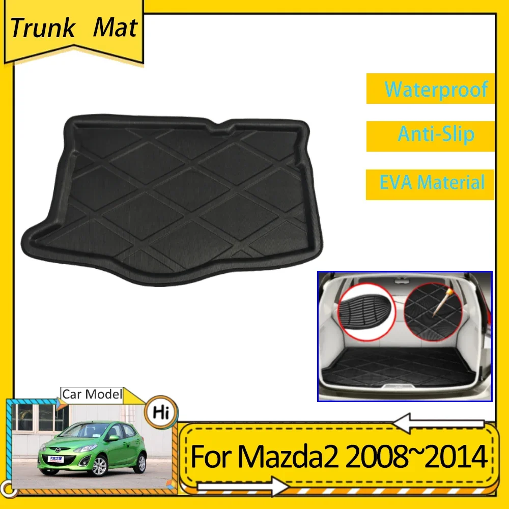 

for Mazda2 Mazda 2 2008~2014 2012 Accessories Car EVA Trunk Mat Waterproof Anti-slip Pad Cargo Boot Tray Protective Carpet Parts