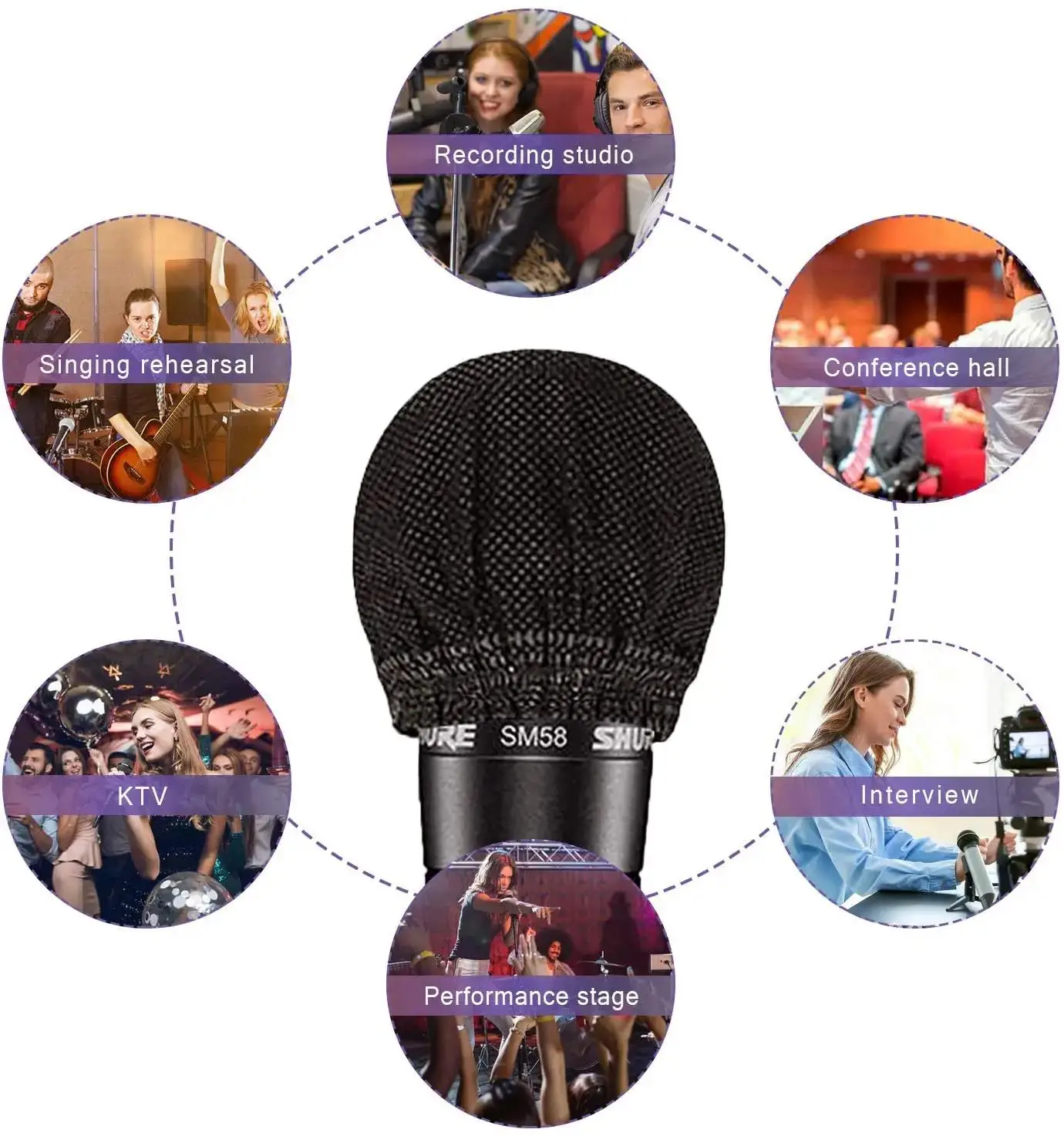 Disposable Microphone Cover Non-Woven, Clean and No-Odor Windscreen Mic Covers, Removal Microphone Cover, Perfect Protective Cap